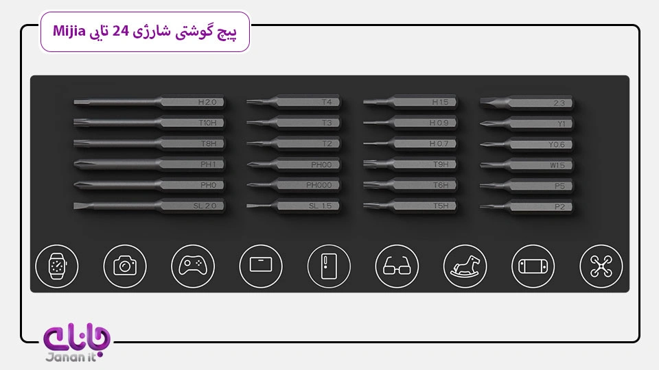 ست پیچ گوشتی شارژی میجیا MJDDLSD003QW