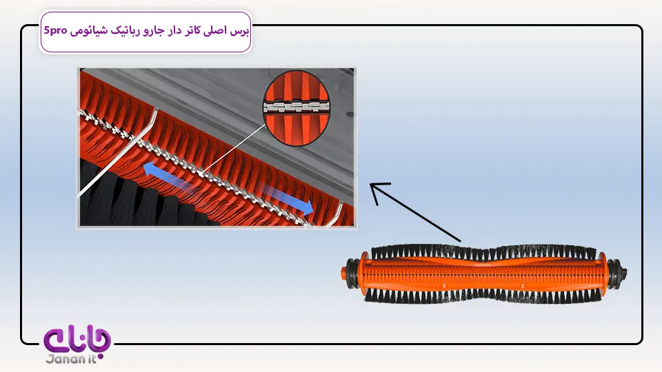 برس وسط کاتر دار جارو رباتیک شیائومی 5pro 