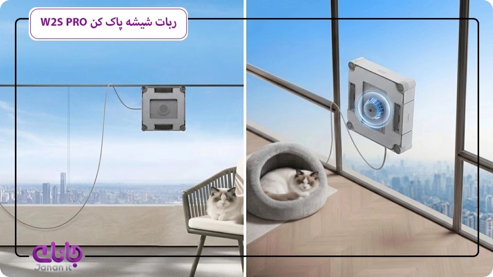 ربات شیشه پاک کن اکووکس ECOVACS W2S PRO